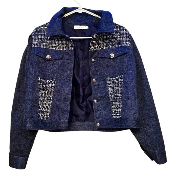 Macy McCoy Denim Tweed Jacket - Picture 2 of 12